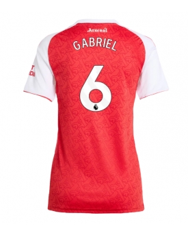 Billige Fotballdrakt Arsenal Gabriel Magalhaes #6 Replika Hjemmedrakt Dame 2025-26 Kortermet